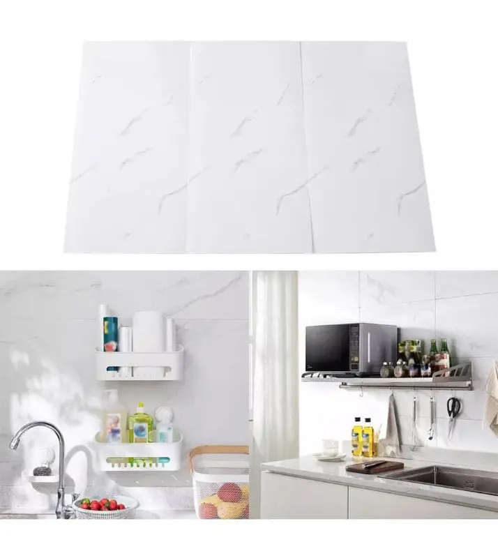 10 pcs Bathroom wall panels PVC cladding shower wet wall tile marble effect decor Decorative Kitchen Sticker Waterproof Bamboo Light Plants Pet Plastic Ornaments Durable bathroom decor Modern kitchen wall decor marble effect wall panels Wooden Multicolor 7