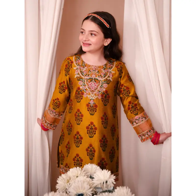 GNT-5006 - Sunehri- Readymade Kids Suit by Garnet 2024 1