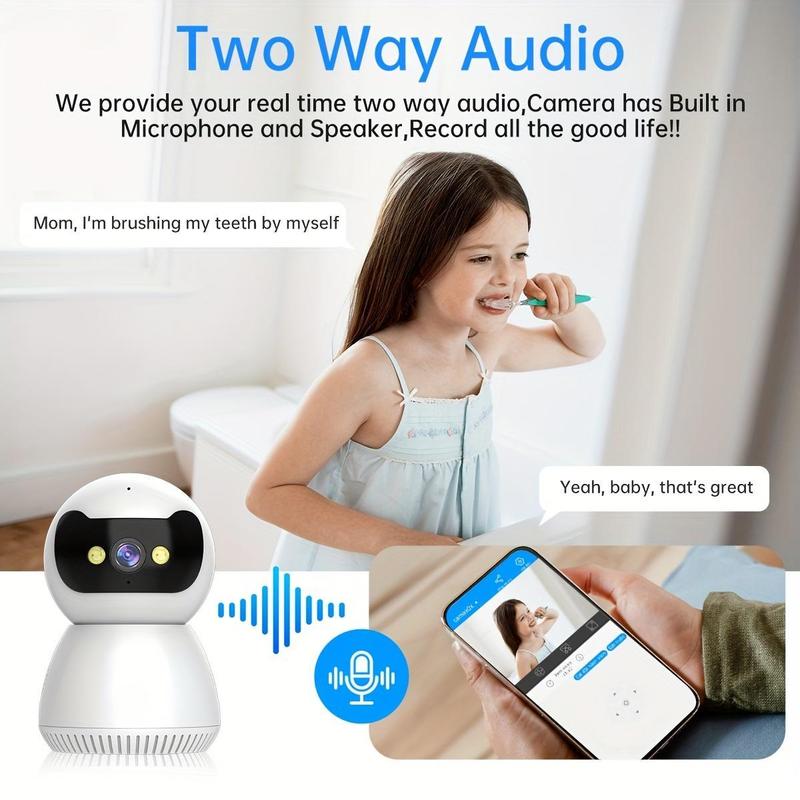 1080P Full HD Security Camera with Color Night Vision, Two-Way Audio, Motion Detection, Auto Tracking, WiFi Connectivity, App Control for Home Safety - Ideal for Youngsters, Elderly, and Pets 6