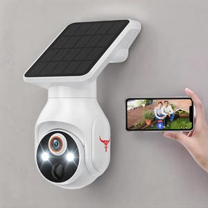 Wireless Outdoor Security Camera, Solar Powered Security Camera with Solar Panel, Human Detection Camera with 2-way Talk, WiFi Monitoring Camera, Solar Surveillance Camera, WiFi Security Camera