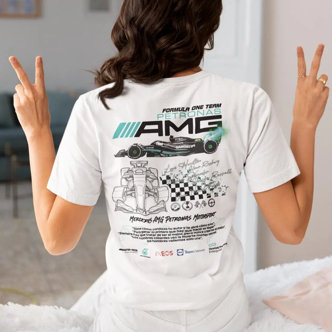 Mercedes TShirt, Mercedes Shirt, F1 TShirt, Formula One Car Racing Shirt, Unisex All Sizes Graphic Tee