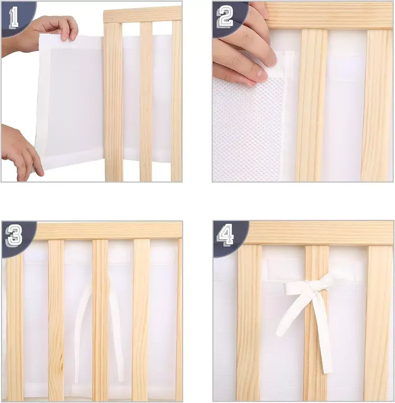 Cot Bumper 2 PCS baby Crib surrounds Breathable 3D Anti-Airflow Mesh Lining, Baby, Nursery Bedding, Mesh Liners, Cot Bumper 3