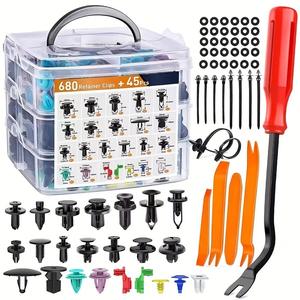 Car Body Fixer Kit, Car Body Push-type Fixer Kit with Storage Box, Auto Body Repair Tool Kit, Automotive Assembly & Disassembly Tools Set