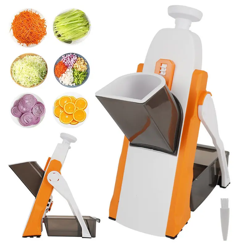 4-in-1 Multifunctional Vegetable Slicer – Kitchen Chopper & Food Processor for Effortless Prep Stainless Plastic 2