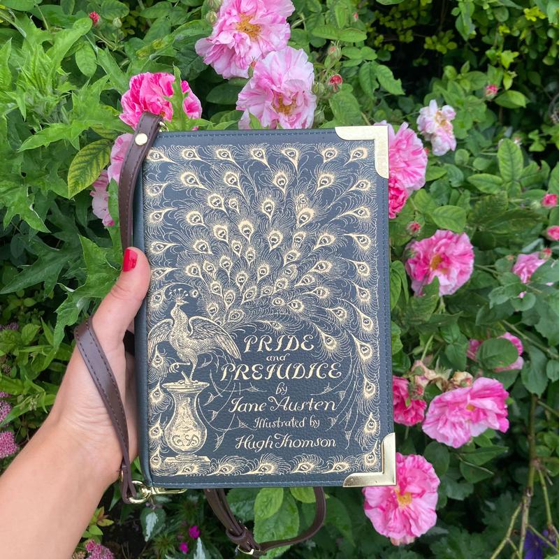 Pride and Prejudice Green Book Handbag Crossbody Purse 6