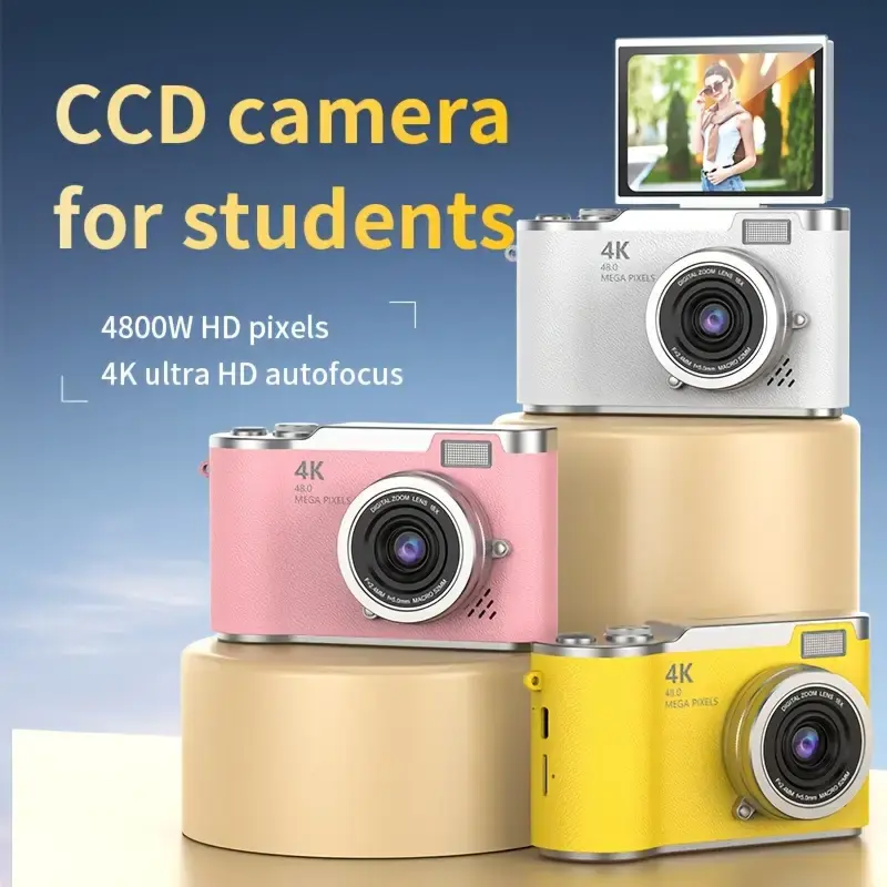 48MP Compact Digital Camera 4K HD 8X Zoom with Flip Screen Ideal for Students and Travel Photography 2