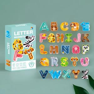 Alphabet & Number Learning Materials Set, Colorful Alphabet Learning Chart Animal Kitty Shape Toys, Preschool Educational Toy Set, Learning Spelling Game for Kids, Magnetic Letters Board Montessori Toys, Alphabet Animal Shapes Kids Toys, Learning Tool