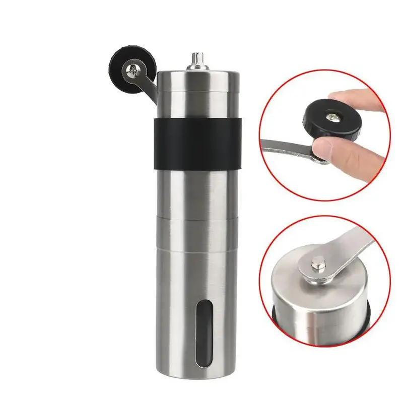 Steel Coffee Grinder Manual Portable Travel Camping Coffee Bean Grinder 5