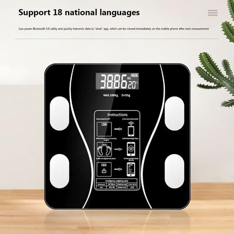 Body Fat Scale 180kg Bluetooth Smart BMI Digital Bathroom Wireless Weight Scales Christmas Gift 6