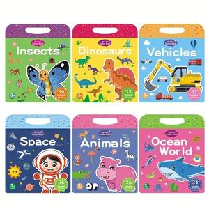 Reusable Sticker Book, Waterproof & Double-sided Sticker Book, Educational Learning Toy, Fun & Interactive Gift