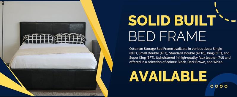 Product Introduction of MODERNIQUE Double Ottoman Storage Faux Leather Double Bed Frame (4FT6) Bounce Sprung Slats Base (Black, Double 4FT6) 27