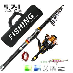Carbon Fiber Fishing Rod & Fishing Reel Set, 1 Set Fishing Rod & Fishing Reel, Outdoor Fishing Accessories for Fishing Enthusiasts