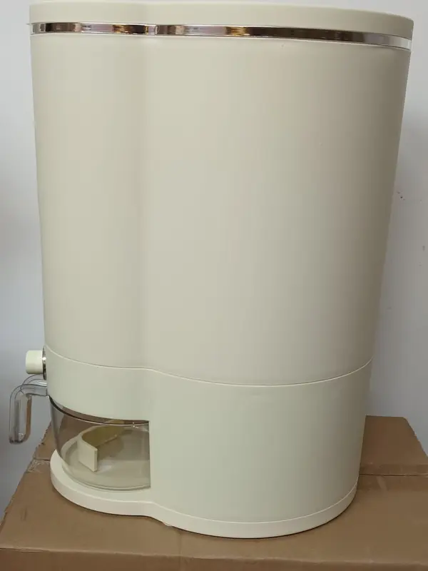 Food Dispenser, Rice Bucket Rice Box Container Kitchen Food Grain Storage Container Household Upgrade Rice Dispenser Transparent Metering Cylinder with Lid Automatic Rice Storage Tank (10KG) 7