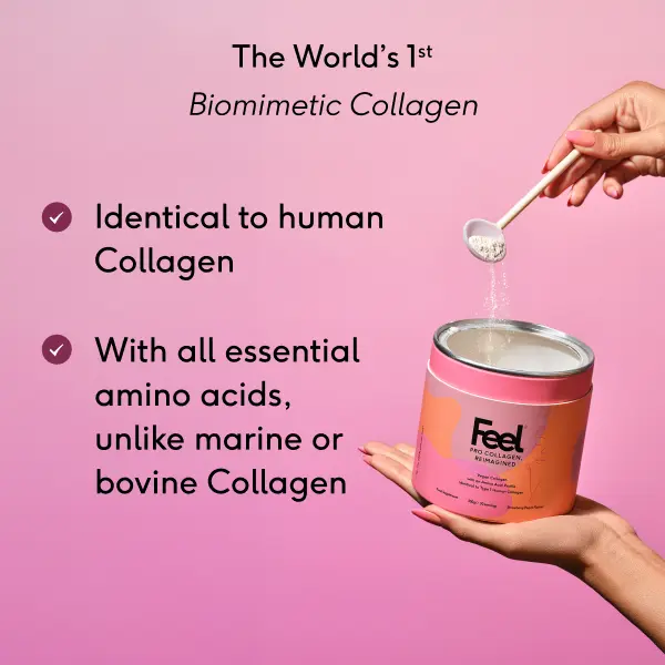 Feel Pro Collagen - Powder - Peach, Vegan, Anti-Wrinkle, Skin, Hair, Nails (30 Servings) 8