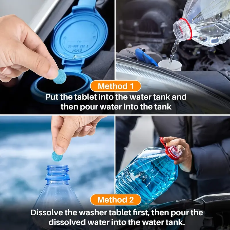 Streak-Free Effervescent Tablets - Car Windshield Cleaner - Oil And Stain Removal - Ideal for All-Season Use 4