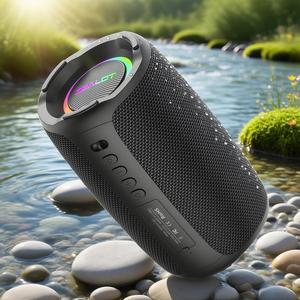 ZEALOT Outdoor Wireless Speaker - Portable Bluetooth Speaker with Booming Stereo Sound, IPX4 Waterproof, 10 Hours of Playtime, 3600mAh Battery, RGB Lighting - Ideal for Home, Outdoor, Camping, Hiking