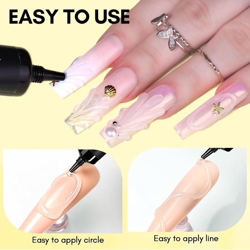 Sculpture Gel 3D Carving Gels, 2 * 15ml 3D Nail Gel Sculpting Gel for Nail Designs DIY Nail Painting Carved Gel Nail Polish Nail molding Gel Nail Decoration Manicure 2