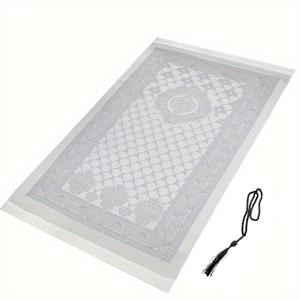 Vintage Style Carpet, Non-slip Worship Carpet, Prayer Blanket with Rosary, Decorative Mat for Home Living Room Bedroom, Prayer Mats, Muslim Prayer Rugs