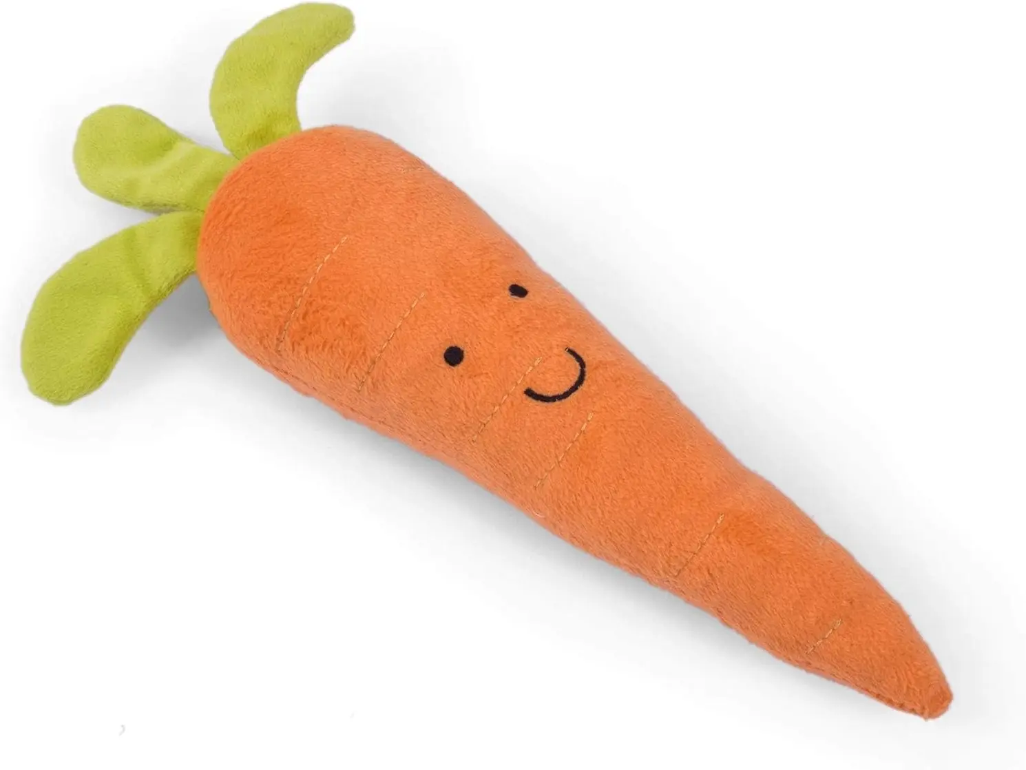 Foodie Faces Fluffy Carrot Dog Toy