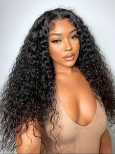 13x4 Lace Deep Wave Front Human Hair Wig Ready To Wear Pre-Cut Lace Frontal Wig For Women
