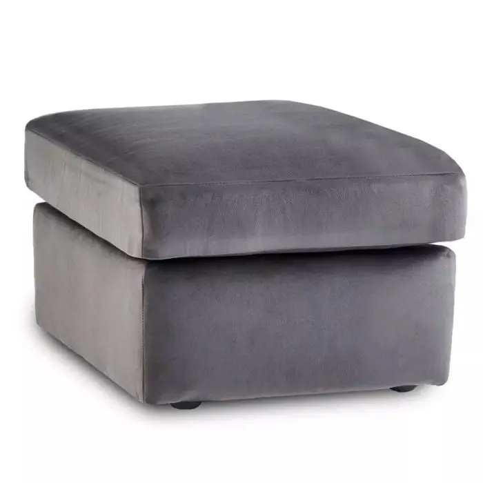 Morrison High Back U Shape Sofa | Plush Velvet | Silver Color 2