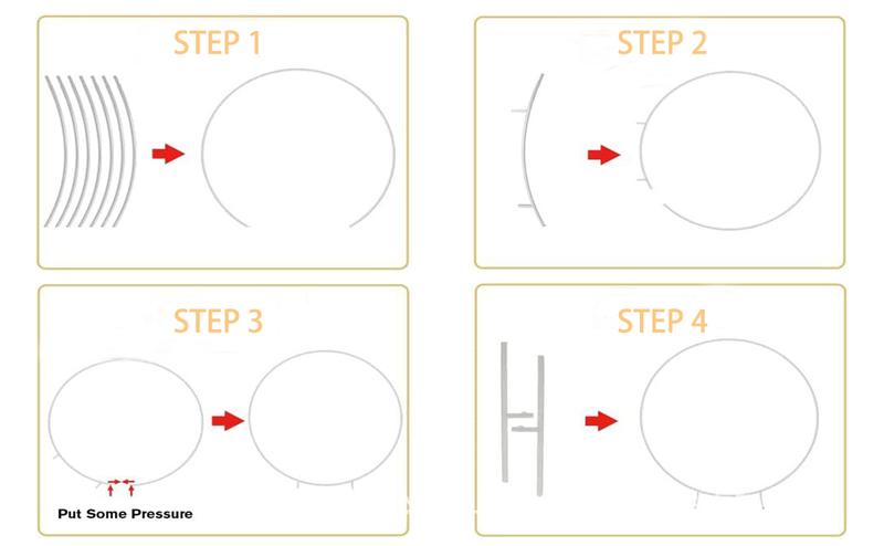 Product Introduction of Round Balloon Arch Kit, 1.8M Metal Stand With Base, Backdrop Stand for Birthday Party, Baby Shower, Graduation, Wedding 4