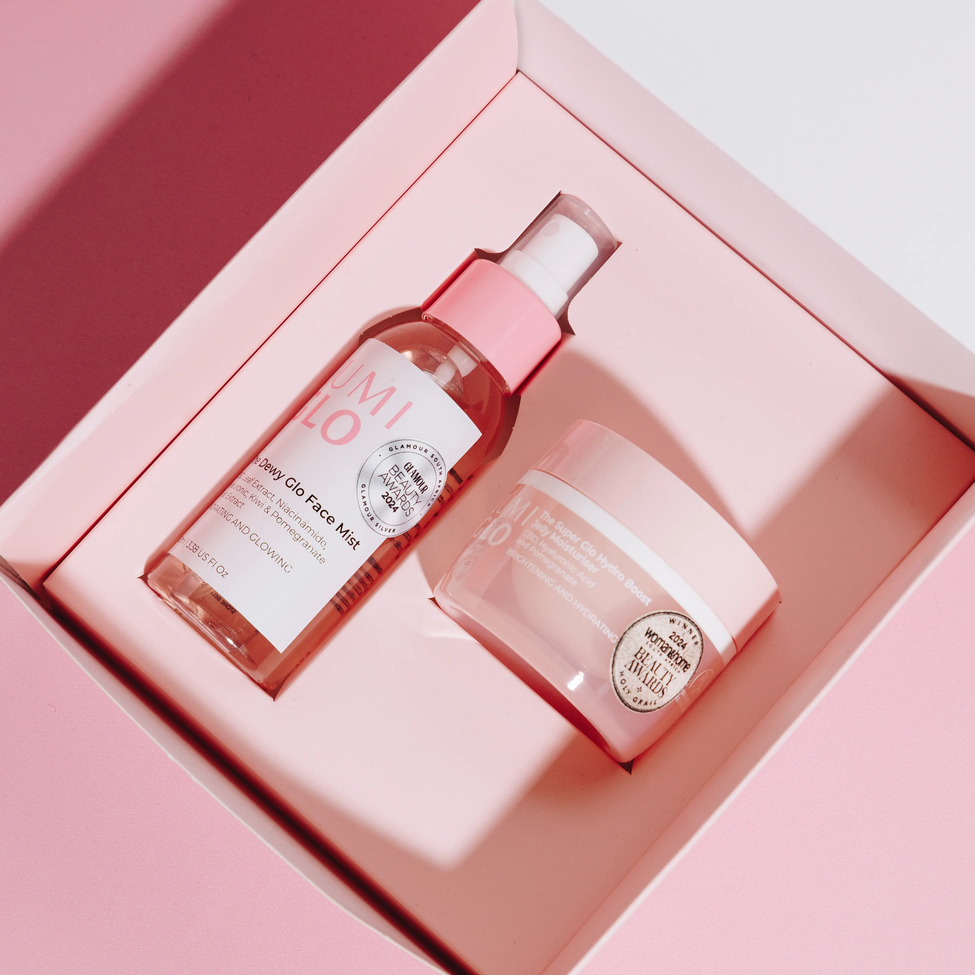 The Super Glo Box - Lightweight Hydrating Skincare with Niacinamide & Pomegranate