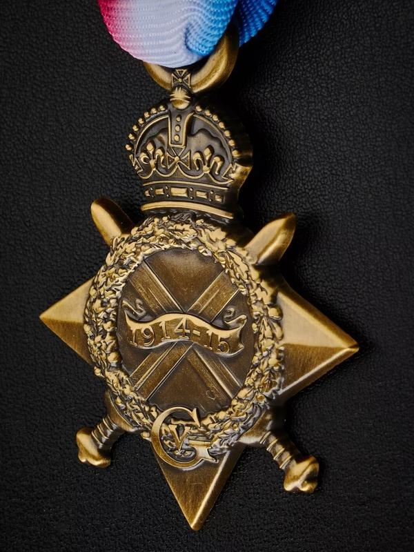 Full Size Replica British WW1 1914-15 Star Campaign Medal with Ribbon. 1914 1915 3