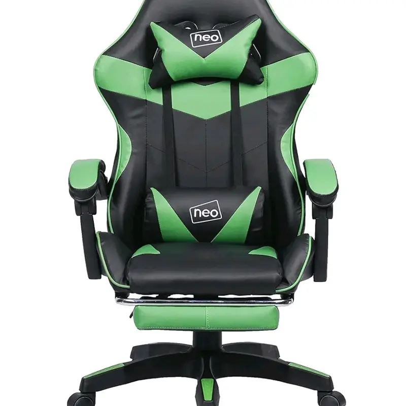 Neo Leather Gaming Chair with Massage Function and Footrest for Improved Comfort and Posture 1