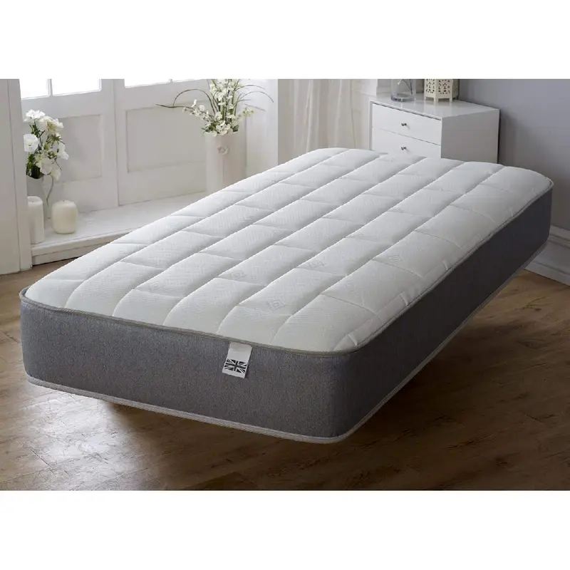 Large Brick Hybrid Spring and Memory Foam Mattress.Budget-Friendly with Elegant Grey Design, Soft Firmness, 7.5 Inch Deep European Single Mattress (90x200x19cm) 1