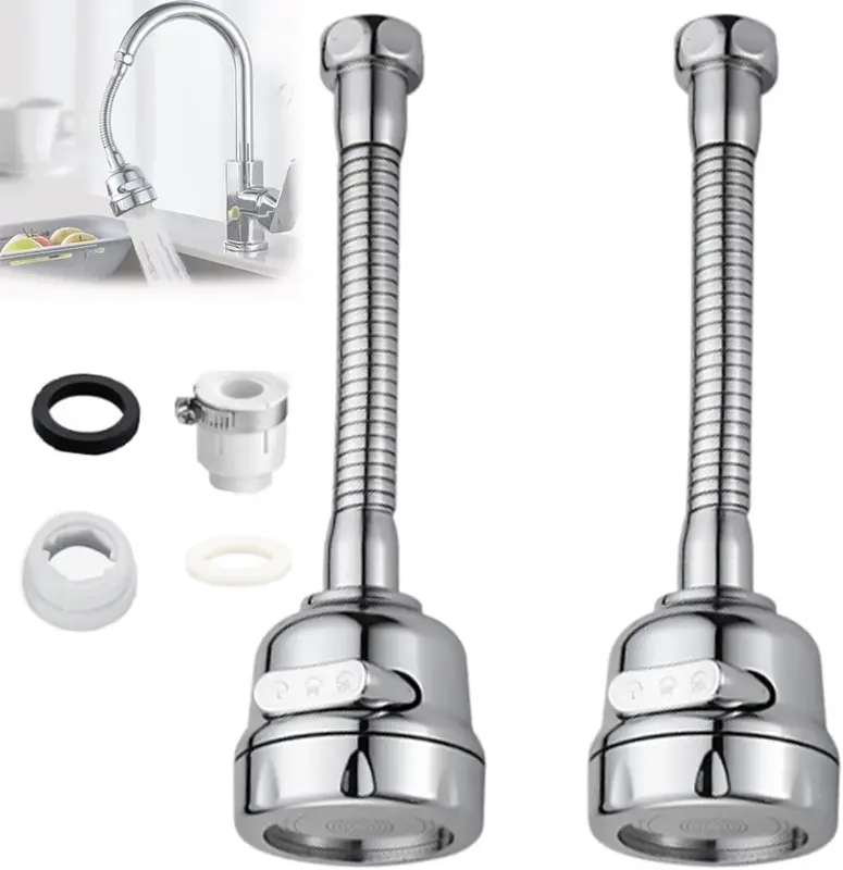 Kitchen Faucet Sprayer Attachment, Movable Faucet Extender for Kitchen Sink, 360° Rotatable Sink Faucet Head Anti-Splash Tap Booster Shower and Water Saving Faucet for Kitchen 1
