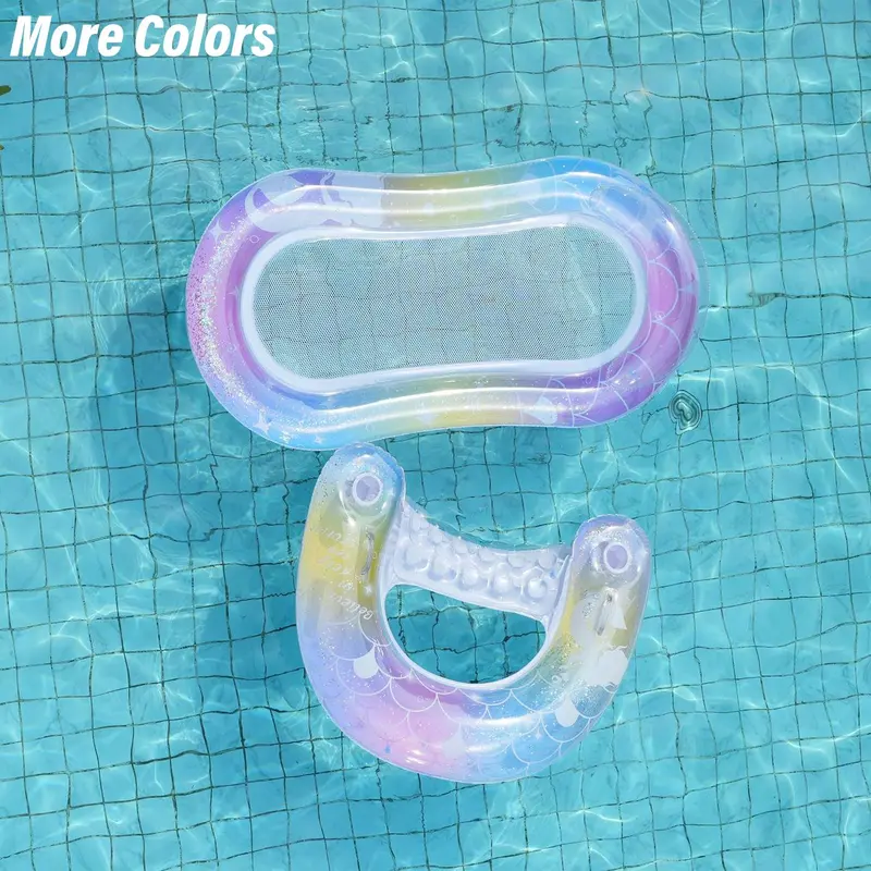 1 Count Inflatable Pool Hammock, Pool Float, Water Hammock Multi Purpose, Inflatable Pool Floats for Adults, Nonstick PVC Material, Swimming Float for Outdoor. Summer Pool Float Water Hammock, Swimming Pool Floating Chair. Summer Pool Party Essential. 0