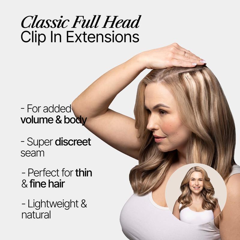 Hazelnut Brondie (#6/27) Full Head Clip In Hair Extensions 2