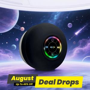 Portable Wireless Bluetooth-compatible Speaker, Waterproof Mini Speaker with LED Light, Multifunctional Bathroom Speaker for Home, Outdoor, Rechargeable Speaker, Audio