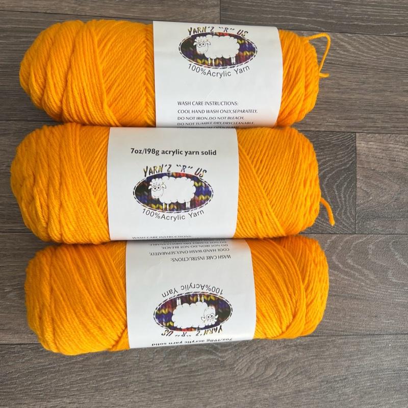 YARNZ R US - 3 x 198g 100% Acrylic Aran Knitting Crochet Yarn 4