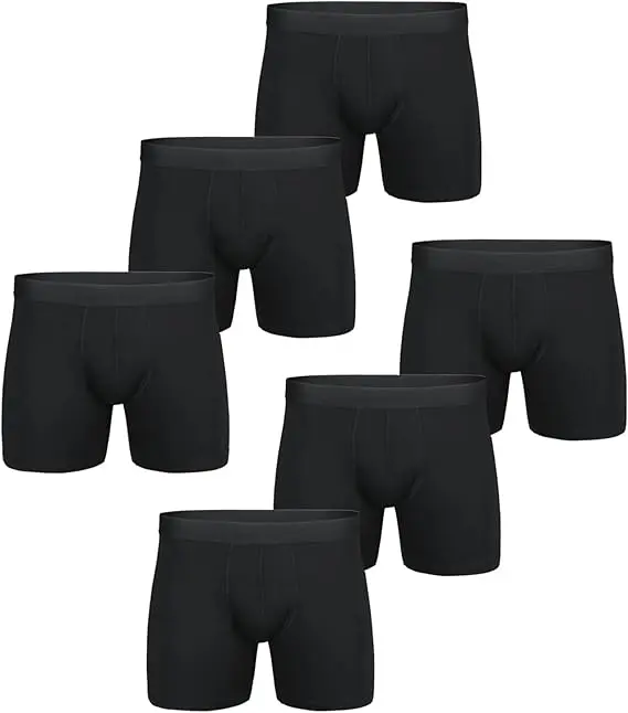 Gift Hub Men's Boxers Shorts Multipack - Black Cotton Underwear Trunks - Menswear, Socks 5