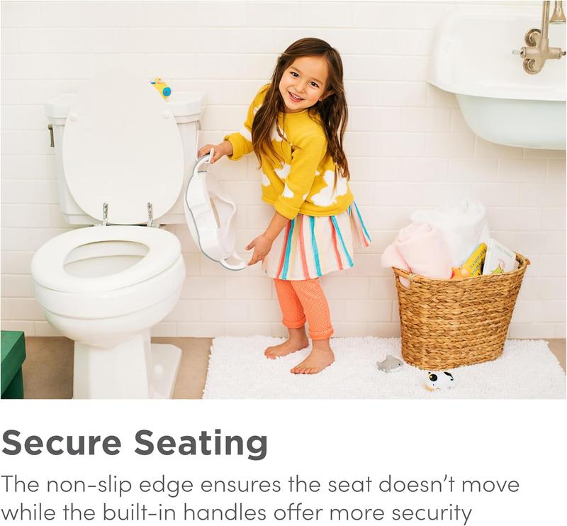 Sturdy Potty Seat | Potty Training Toilet Seat with Handles and Legs | Portable Toddler Toilet Seat | Grey 2