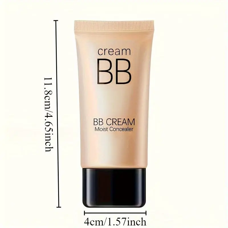 Waterproof BB Cream Full Coverage Concealer, Natural/Ivory 1.41OZ, Long Lasting Foundation Make Up, Oil Control, Even Skin Tone, Hide Pores, Christmas Gift 5