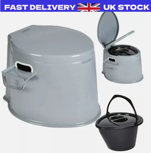 5L PORTABLE TOILET COMPACT POTTY LOO CAMPING CARAVAN PICNIC FISHING FESTIVALS 0