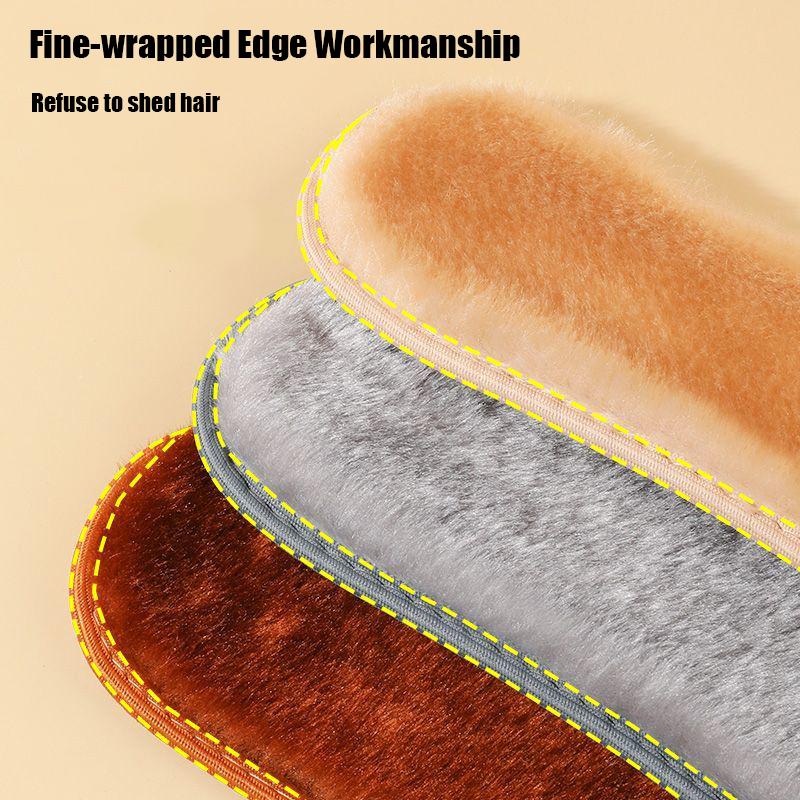 4Pcs Warm Heated Insoles for Feet Warm Thicken Thermal Felt Insoles for Shoes Men Women Winter Boots Imitation Rabbit Shoe Pads 3