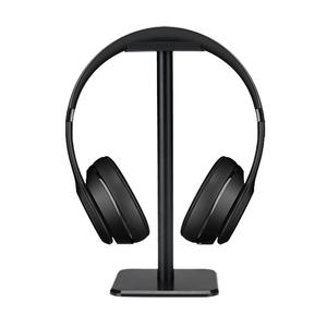 Headphone Stand, Headset Holder with Aluminum Support Rod, Flexible Headrest & Solid Base, Easy To Assemble & Compatible for Headphone Sizes