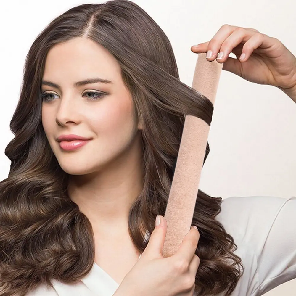 Overnight Heatless Hair Curler Blowout Rods Heatless Curls Flexi Rods with Silk Scarf for All Hair Types - 5 Pcs