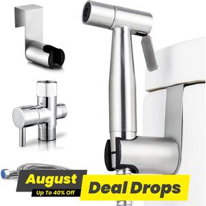 Arofa Handheld Toilet Bidet Sprayer, Adjustable Water Pressure Control Bidet Hose, Stainless Steel Bathroom Fixtures for Feminine Wash, Baby Wash
