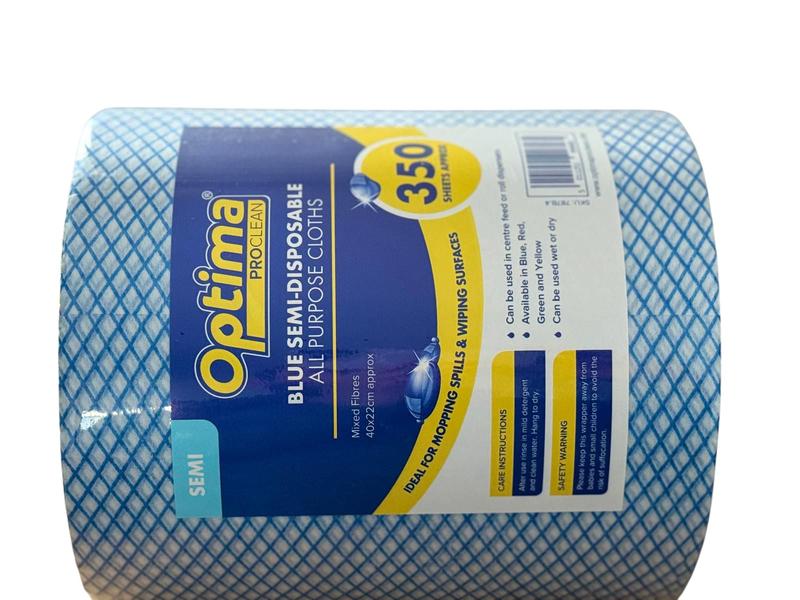 Ramon All Purpose Cloth Blue Roll 22cm x 40cm with 350 Sheets Lightweight Washable Cleaning Disposable 3