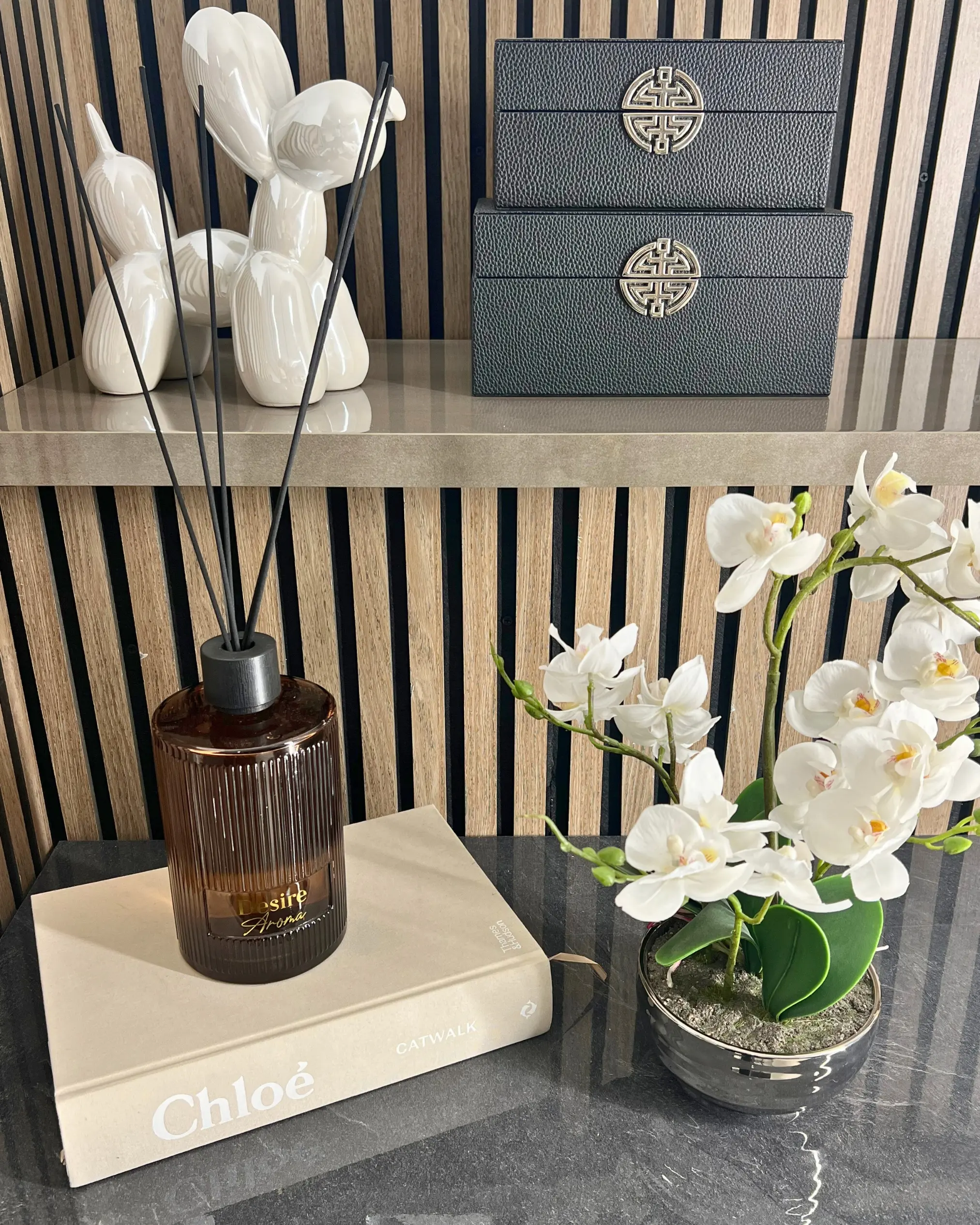 Desire Aroma Oud & Bergamot Ridged Glass Reed Diffuser 1000ml