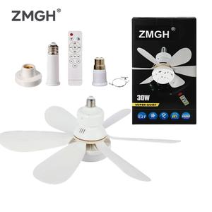 ZMGH Send a B22 To E27 converter Ceiling Fan Light with Remote Control E27 Fan Light 16.5" Wide Super Quiet Indoor Lighting for Living Room Bedroom Kitchen  include the fan, remote, adaptor and all
