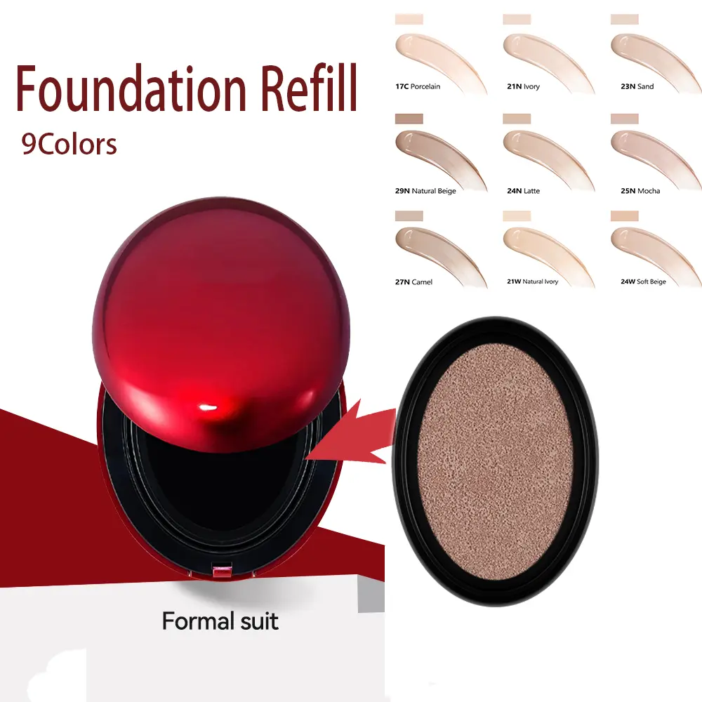 High Coverage Super Fit Cushion Foundation Refill Sunscreen Waterproof Long Lasting Makeup Bb Cream Foundation Refill Cosmetics