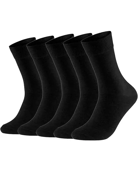 0-Pack Plain Mens Socks - Comfortable Charcoal, Navy & Black Socks for Men - Smart Dress Look - Suitable for Work and Casual Wear - Cotton Rich, Breathable, Stain Resistant and Durable Menswear Beige 3