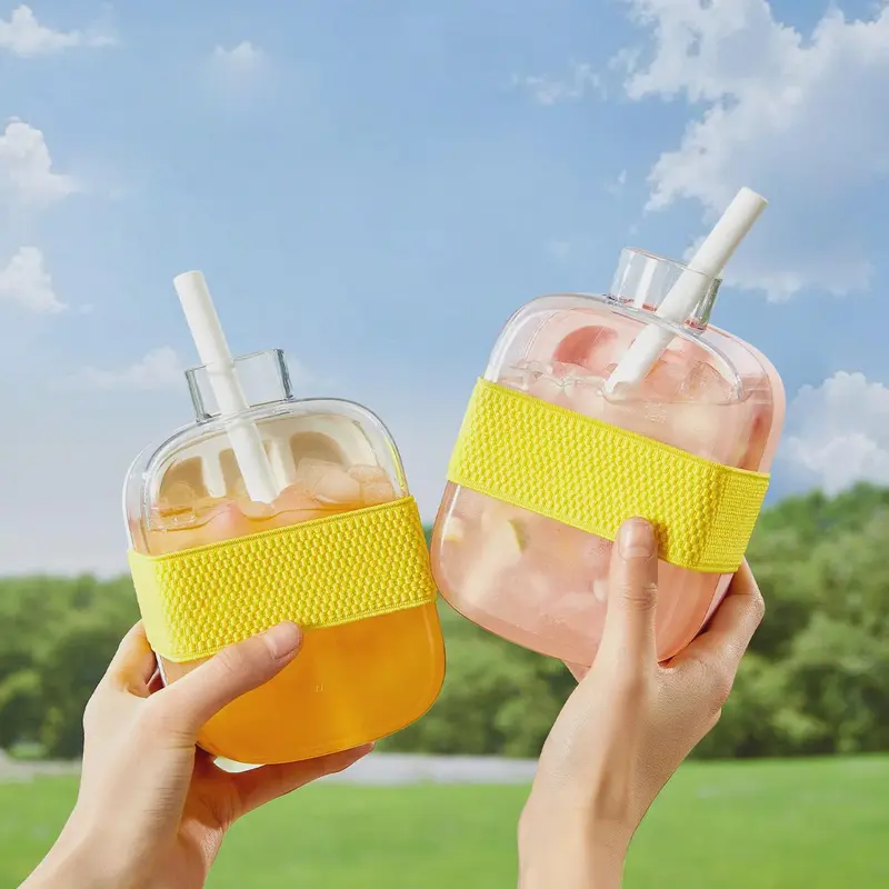 One-click Ice Mold Cooler Cup Ice Cream Machine Ice Maker No need to open the lid lce making cup Outdoor Straw Fitness Cup 3