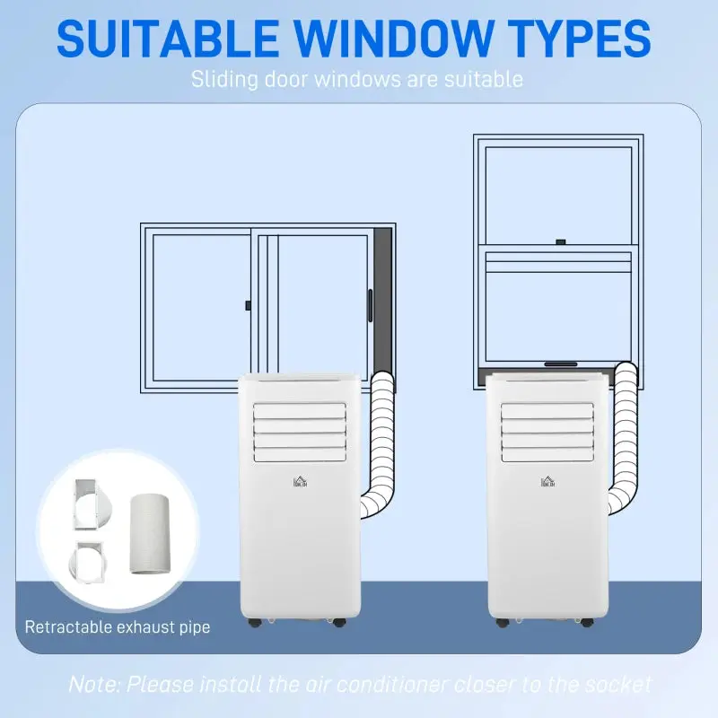 9,000-BTU - Portable Smart Air Conditioner 4-in-1 Dehumidifier, Fan with Remote, 24H Timer and Window Venting Kit 6